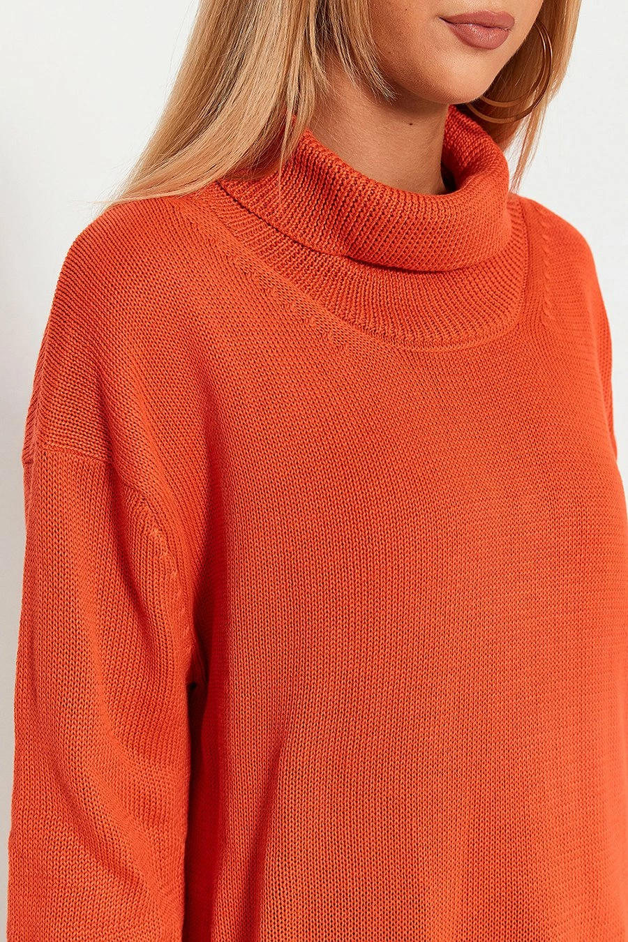 Solado High Neck Drop Shoulder Long Sleeve Sweater - Image 5