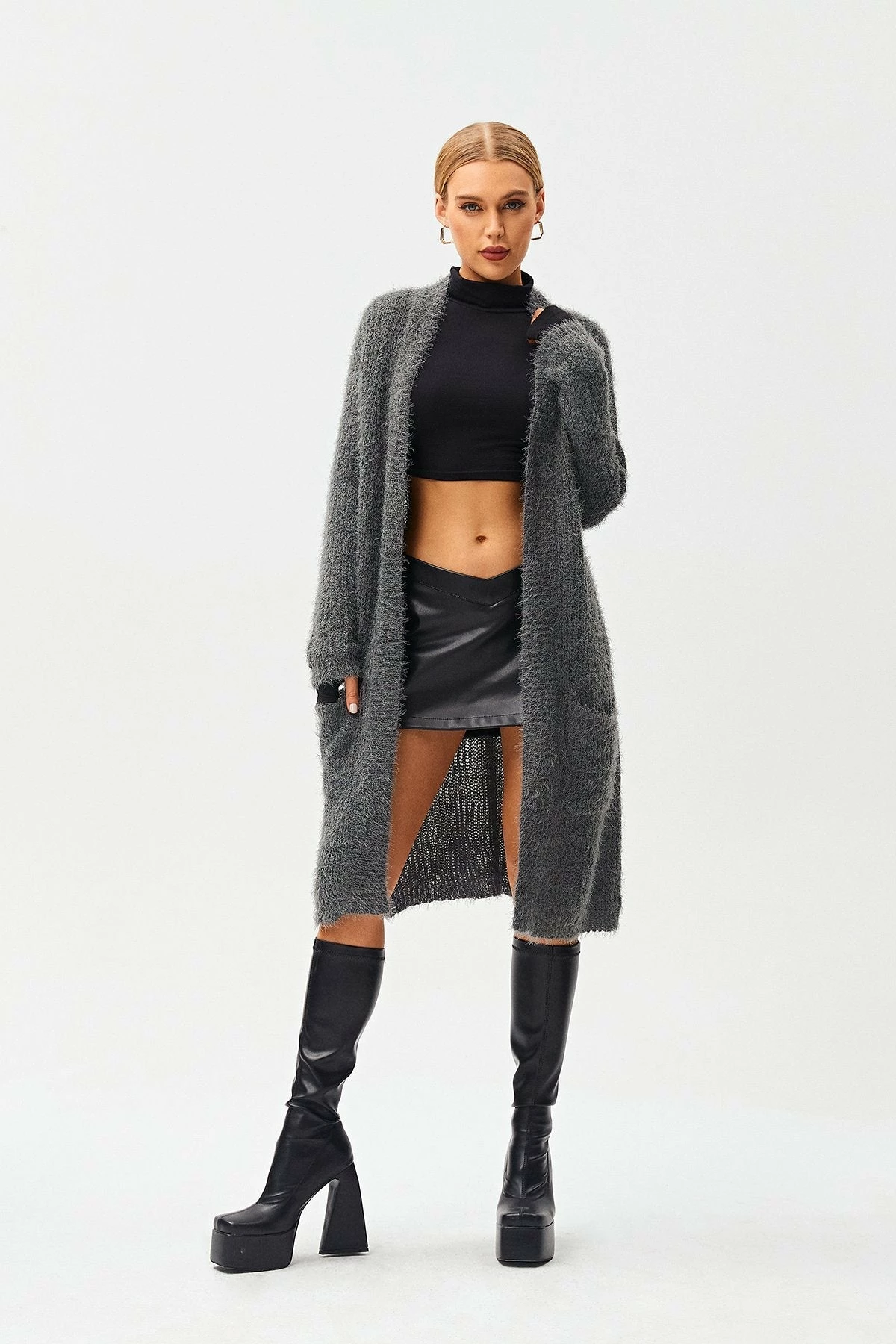 Solado Open Front Dual Pocket Long Sleeve Cardigan 4 Solado Open Front Dual Pocket Long Sleeve Cardigan - Image 4