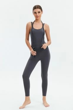 Solado Solid Crisscross Backless Jumpsuit