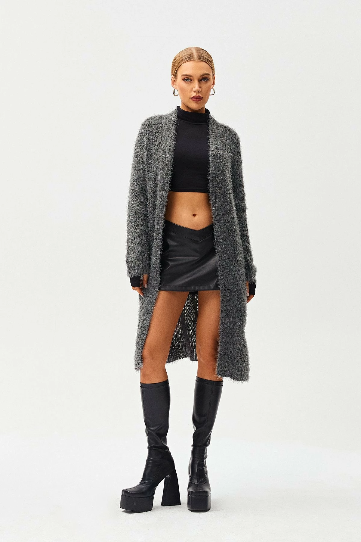 Solado Open Front Dual Pocket Long Sleeve Cardigan 3 Solado Open Front Dual Pocket Long Sleeve Cardigan - Image 3