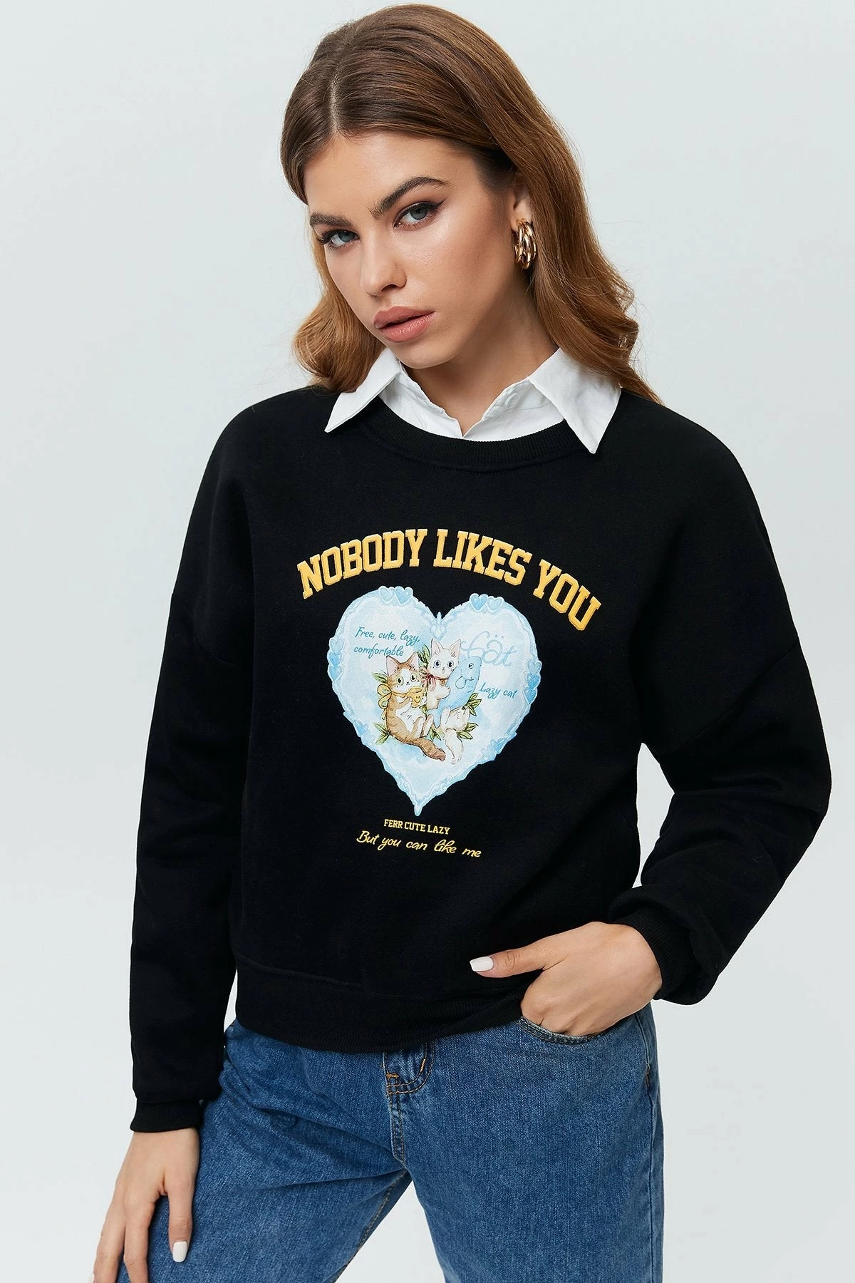 Solado Cat Print Sweatshirt 4 Solado Cat Print Sweatshirt - Image 4