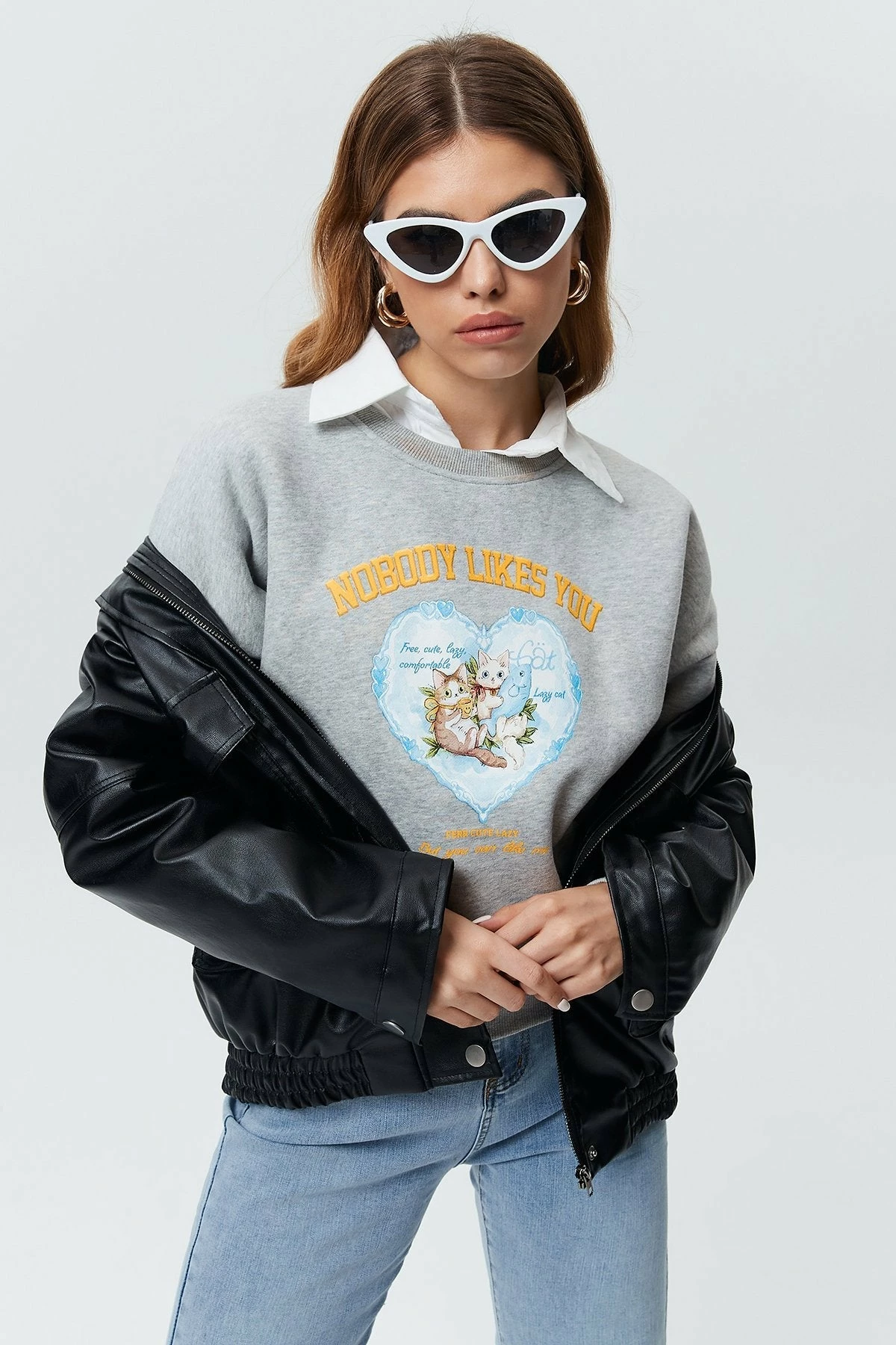 Solado Cat Print Sweatshirt 8 Solado Cat Print Sweatshirt - Image 8