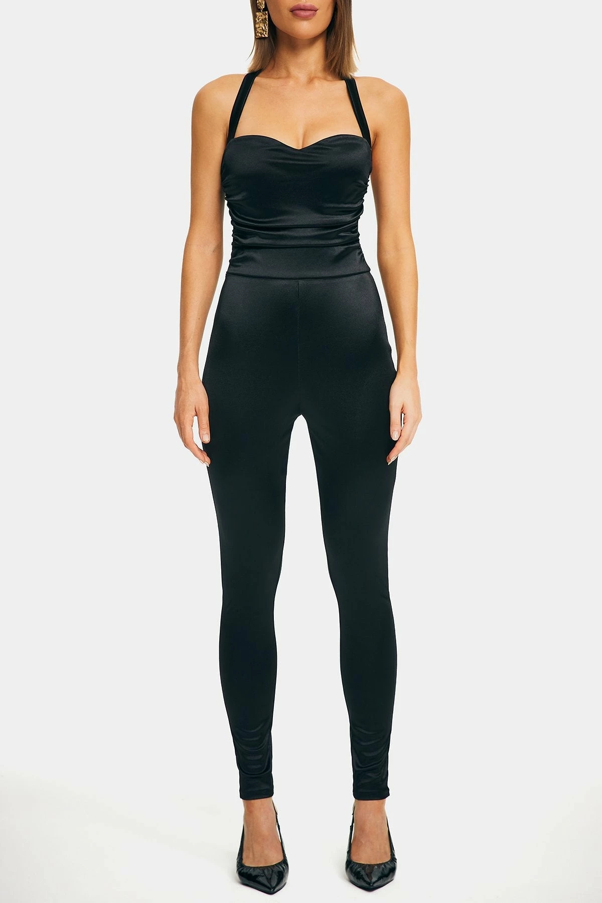 SOLADO Halter Neck Backless Solid Jumpsuit Without Waist Chain - Image 6