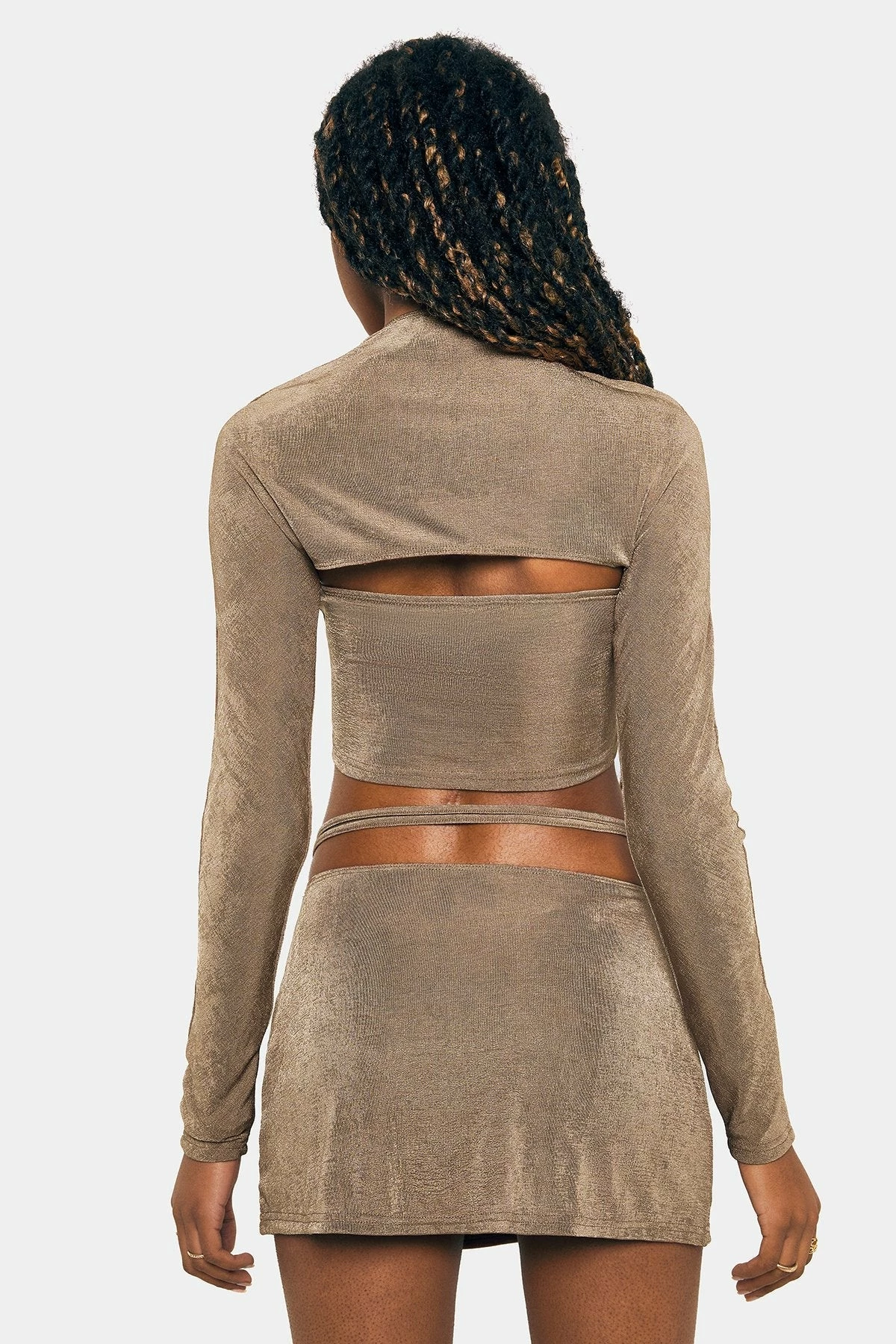 SOLADO Off Shoulder Solid Tube Crop Top With Cardigan 4 SOLADO Off Shoulder Solid Tube Crop Top With Cardigan - Image 4