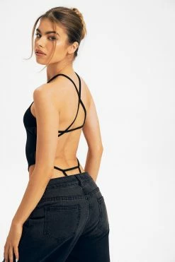 Alternative view of Solado Keyhole Halter Neck Cross Backless Bodysuit
