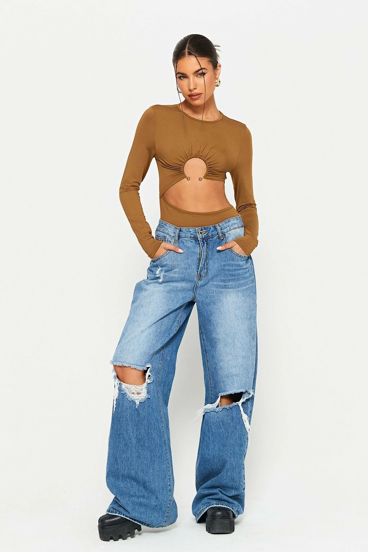 SOLADO Cut Out O-Ring Front Long Sleeve Bodysuit 5 SOLADO Cut Out O-Ring Front Long Sleeve Bodysuit - Image 5