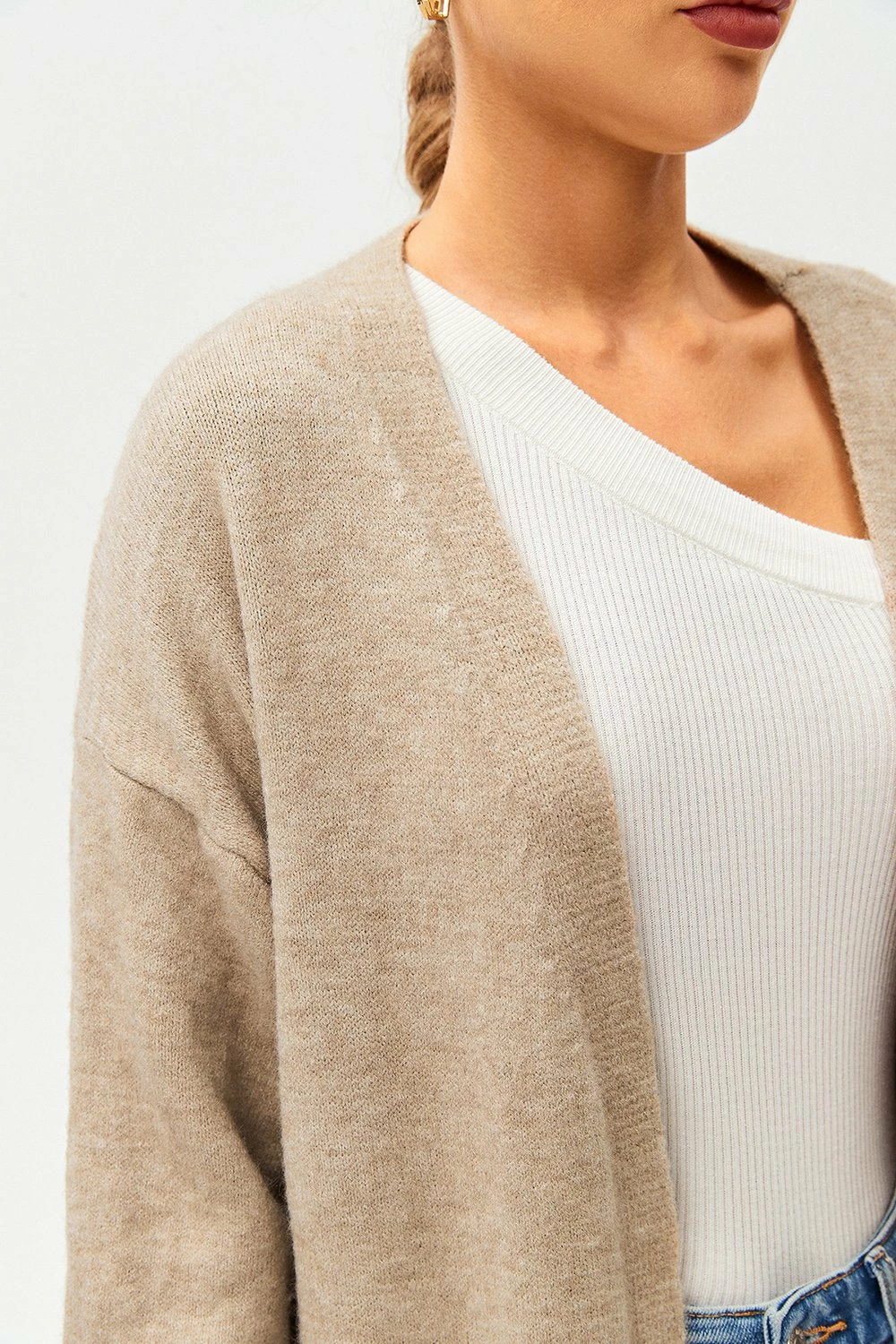 Solado Open Front Ribbed Knit Long Sleeve Cardigan 5 Solado Open Front Ribbed Knit Long Sleeve Cardigan - Image 5