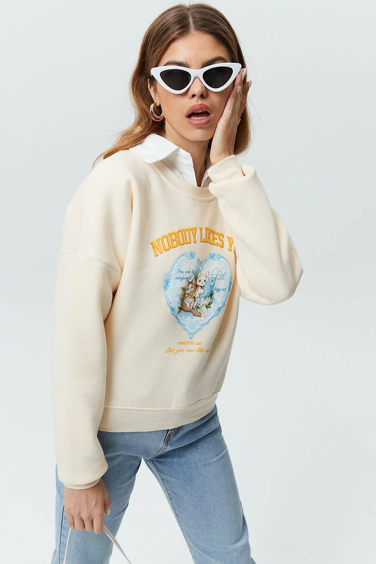 Solado Cat Print Sweatshirt 2 Solado Cat Print Sweatshirt - Image 2