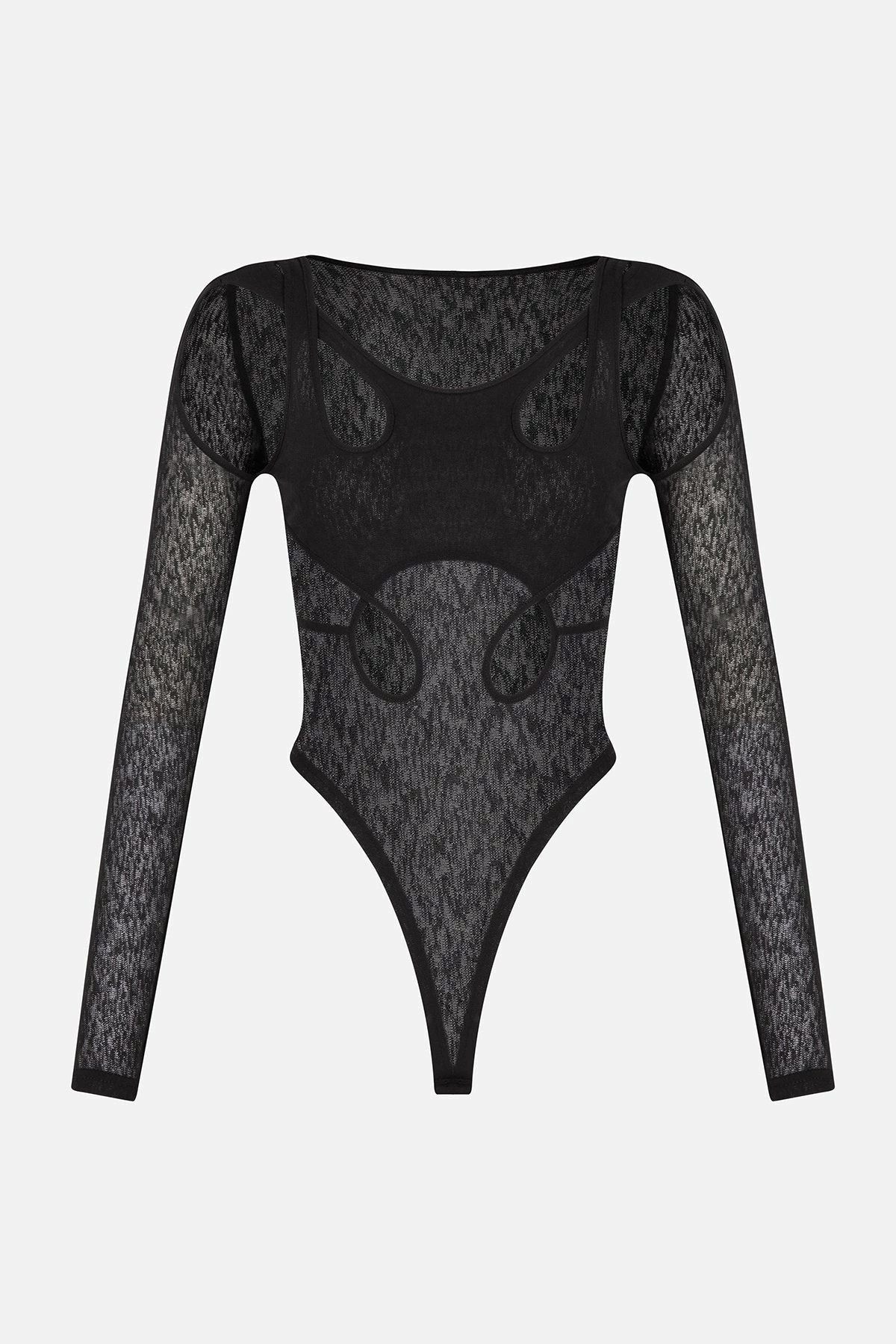 SOLADO Cut Out Cold Shoulder Long Sleeve Bodysuit 6 SOLADO Cut Out Cold Shoulder Long Sleeve Bodysuit - Image 6
