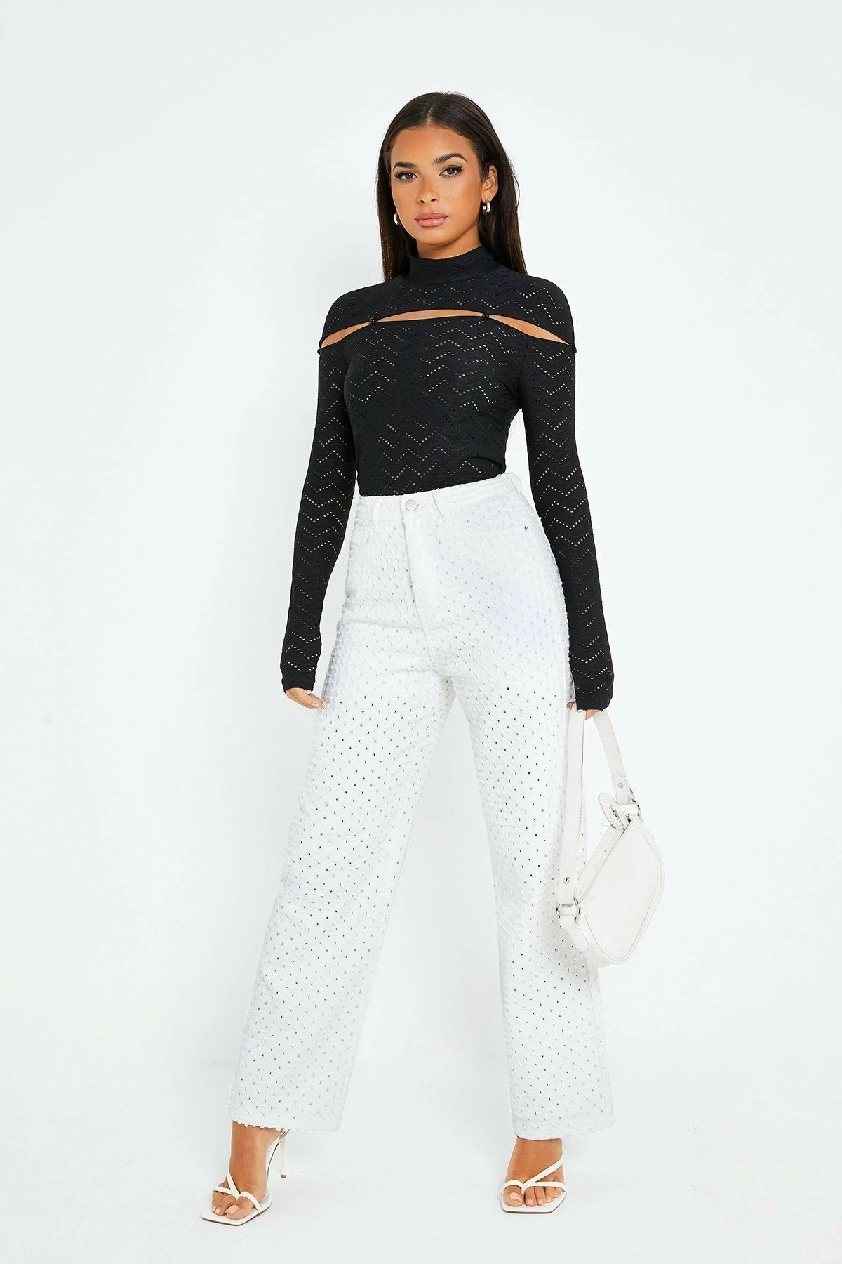 SOLADO Mock Neck Cut Out Long Sleeve Bodysuit 4 SOLADO Mock Neck Cut Out Long Sleeve Bodysuit - Image 4