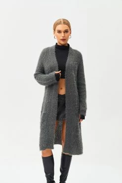 Solado Open Front Dual Pocket Long Sleeve Cardigan