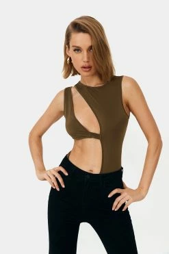 Alternative view of SOLADO Cut Out Sleeveless Round Neck Bodysuit