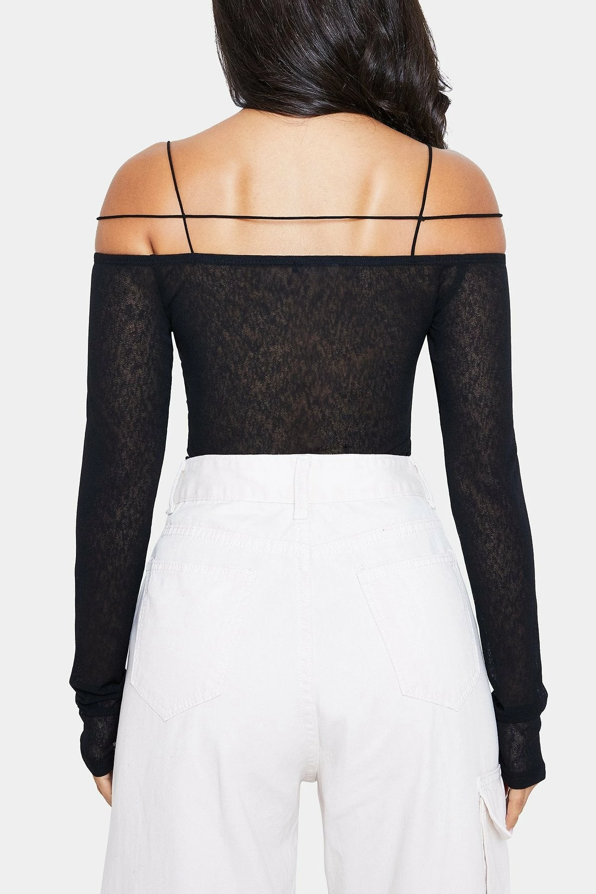 SOLADO Cold Shoulder Long Sleeve Bodysuit Without Underwear 7 SOLADO Cold Shoulder Long Sleeve Bodysuit Without Underwear - Image 7