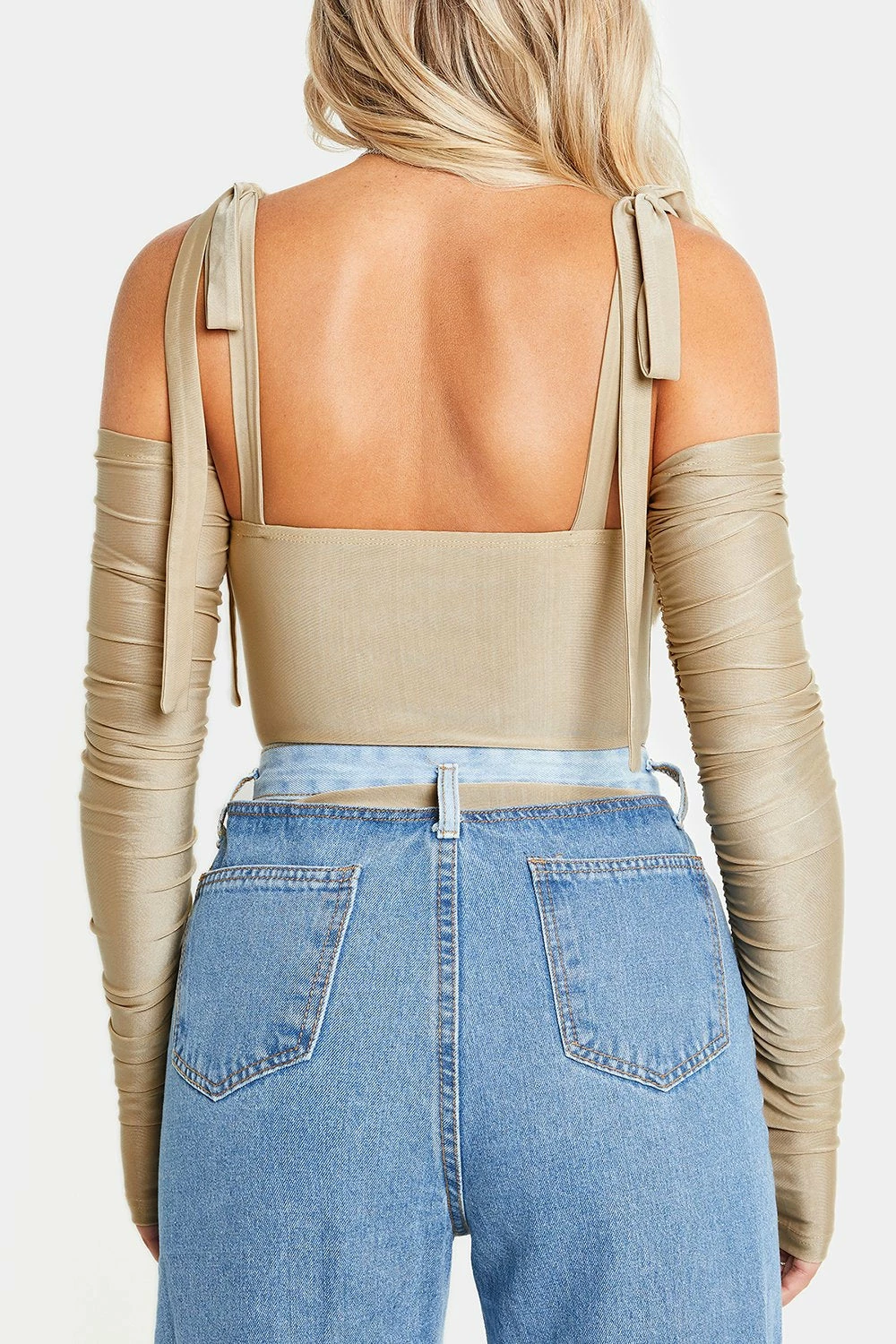 SOLADO Cold Shoulder Tie Strap Long Sleeve Bodysuit 7 SOLADO Cold Shoulder Tie Strap Long Sleeve Bodysuit - Image 7