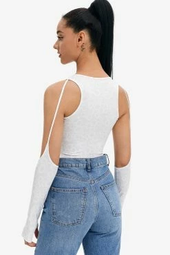 Alternative view of Solado Cut Out Abstract Print Cold Shoulder Bodysuit