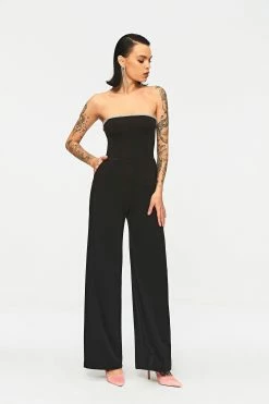 Alternative view of SOLADO Off Shoulder Rhinestone Decor Wide Leg Jumpsuit