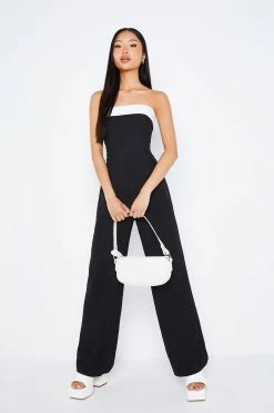 Alternative view of SOLADO Off Shoulder Colorblock Zipper Back Jumpsuit