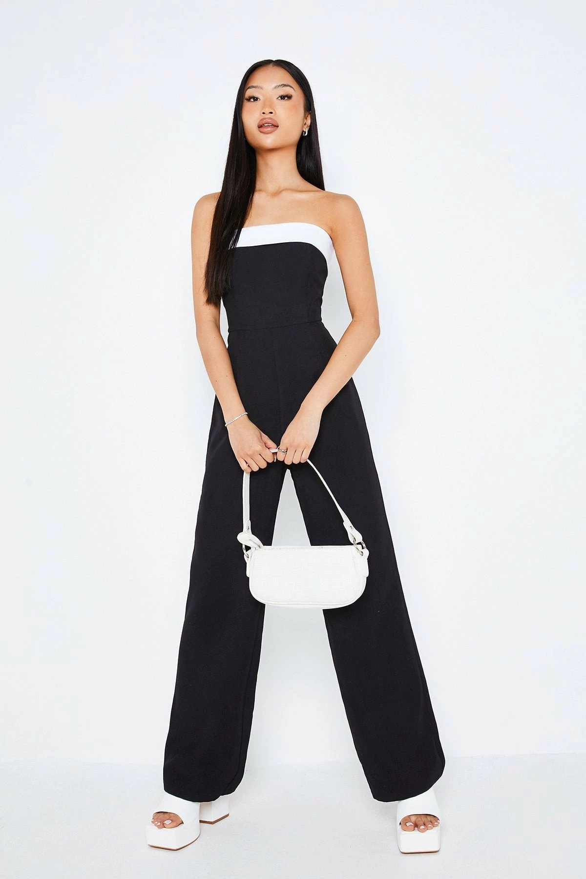 SOLADO Off Shoulder Colorblock Zipper Back Jumpsuit 2 SOLADO Off Shoulder Colorblock Zipper Back Jumpsuit - Image 2