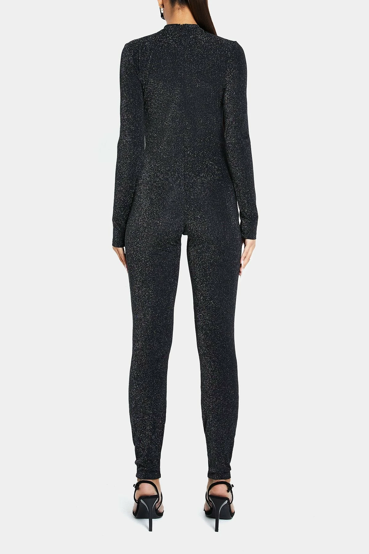 SOLADO Mock Neck Lurex Long Sleeve Bodycon Jumpsuit 7 SOLADO Mock Neck Lurex Long Sleeve Bodycon Jumpsuit - Image 7