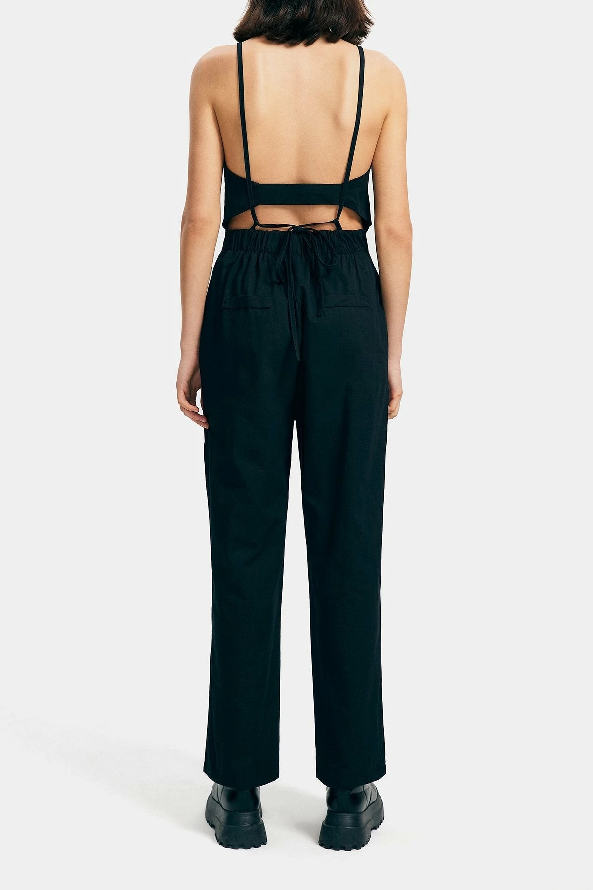 Solado Zipper Front Top-stitching Backless Wide Leg Jumpsuit 7 Solado Zipper Front Top-stitching Backless Wide Leg Jumpsuit - Image 7