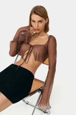 SOLADO Mesh Tie Front Flare Long Sleeve Top 20 SOLADO Mesh Tie Front Flare Long Sleeve Top -SOLADO shop jpeg f700536c 70d2 400e 9530 a51ed0060c19 1800x1800