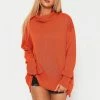 Solado High Neck Drop Shoulder Long Sleeve Sweater